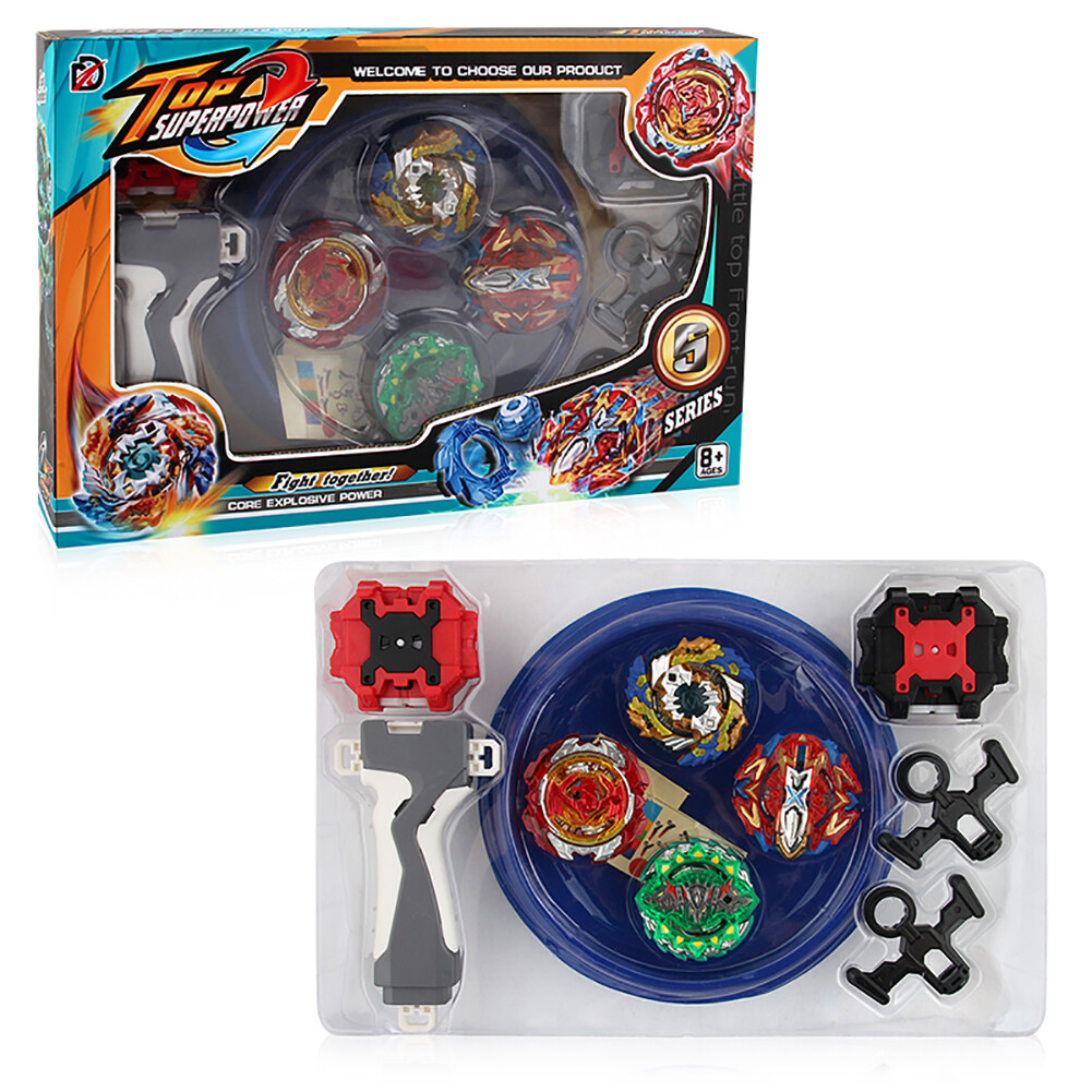 4 in 1 Beyblade Burst Starter Battling Top Toy Fusion Master with Launcher Set