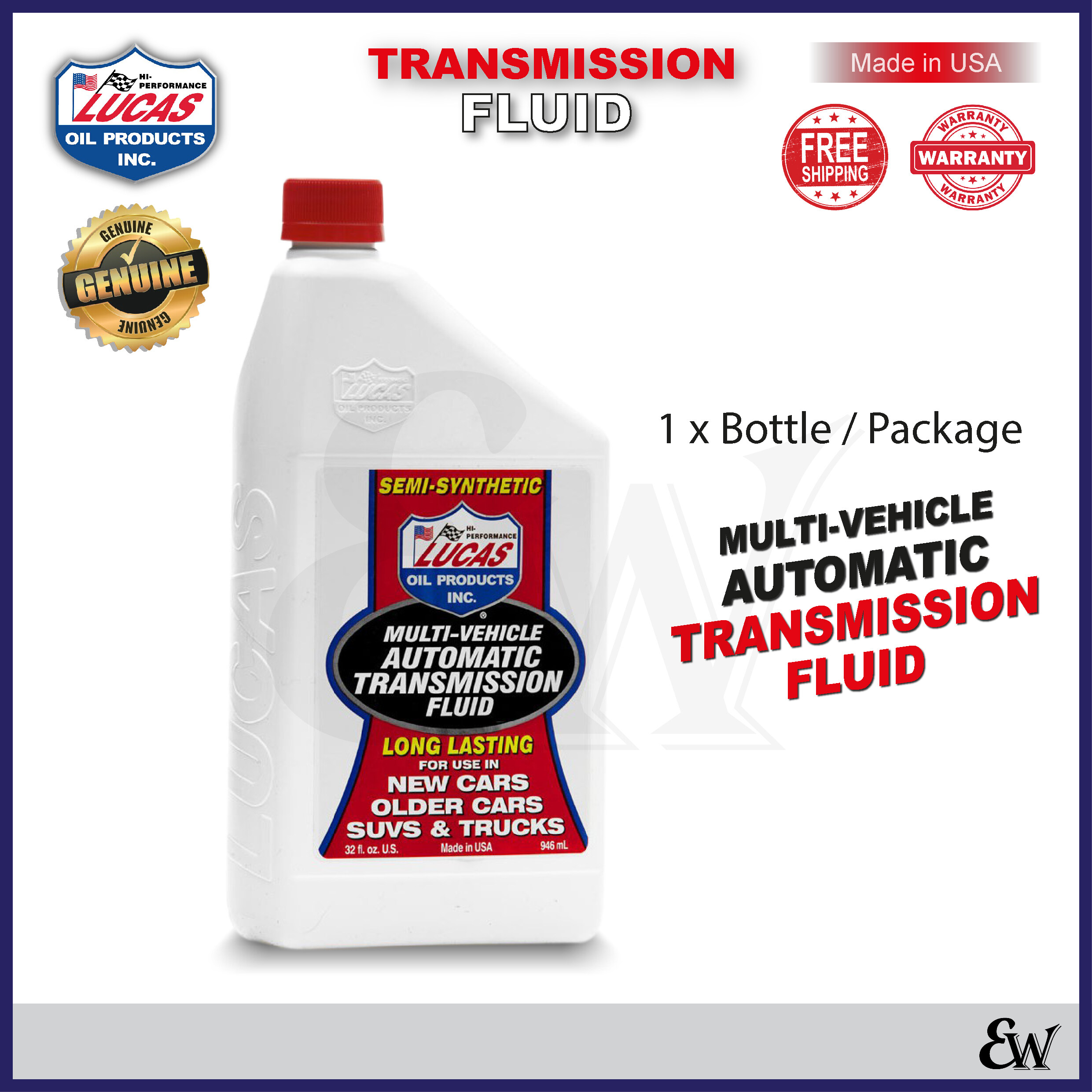 LUCAS Oil MultiVehicle ATF Transmission Fluid 946ML USA 100 Genuine