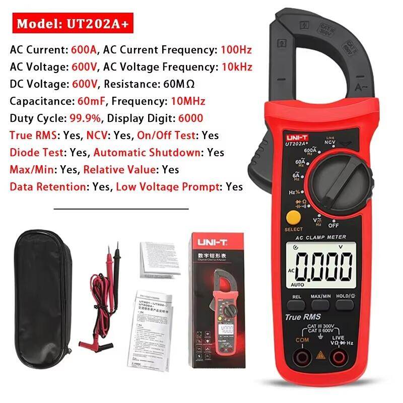 11.11 (Bản Gốc UNI-T) Máy Đo Kẹp Kỹ Thuật Số UNI-T UT201 +/UT202 +/UT203 +/UT204 +/UT202 + 400-600A; Đồng Hồ Vạn Năng Chính Xác Cao Phạm Vi Tự Động