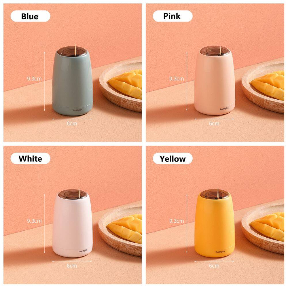 BULLOCKNE Home Automatic Organizer Container Toothpick Box Toothpick Holder Dispenser Pop-up