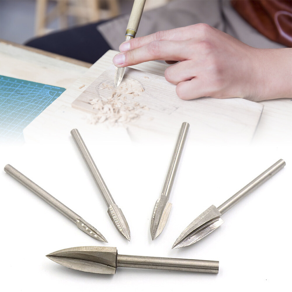 Máy Cắt Phay Thép Trắng Cạnh Sắc Nhọn Dụng Cụ Nghề Mộc Ba Cánh Quạt Khắc Gỗ