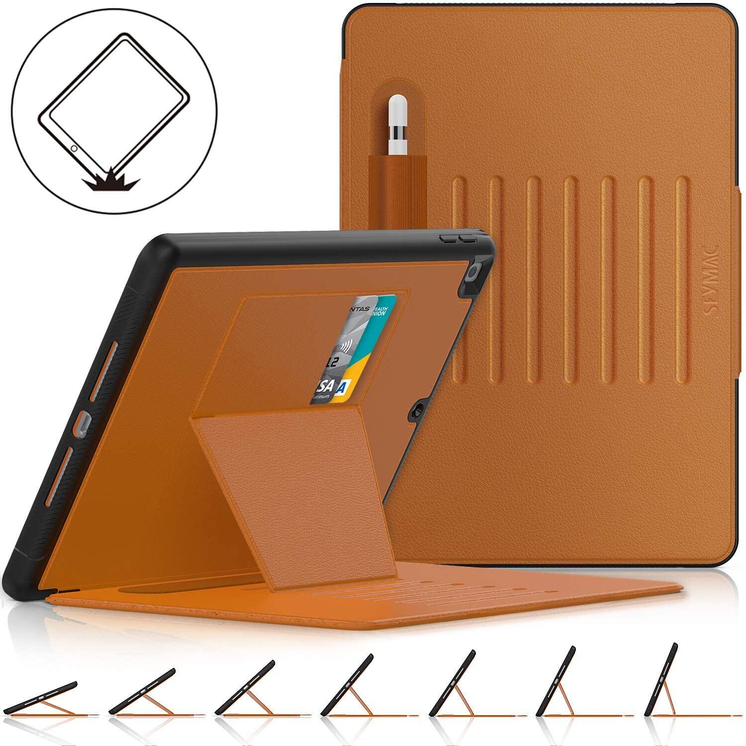 Multiple Angles Stand [Strong Magnetic] Auto Sleep/Wake Smart Cover with [Card Slot] Pencil Holder Leather Flip Case for iPad 10th 9th 8th 7th Gen/iPad 9.7 2018 6th Gen/iPad 9.7 2017 5th Gen/iPad Mini 5/Mini 4/iPad Air 2/iPad Pro 9.7
