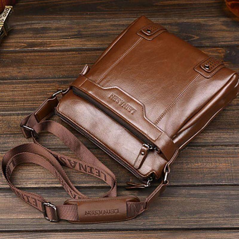 Unique2017 Mens Simple Casual Retro High Quality Vertical Waterproof PU Business Bag Handbag Tote Bags Lightweight Briefcase Messenger Outdoor Travel Shoulder Bag