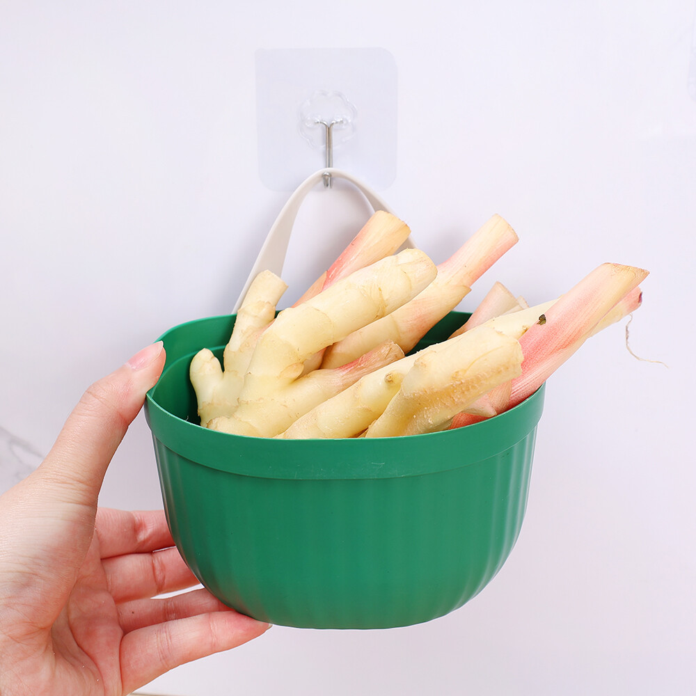 Kitchen Onion Storage Basket Wall-mounted Storage Box Small Rack Bathroom Bedside Hanging Basket Ginger Garlic Storage Baskets