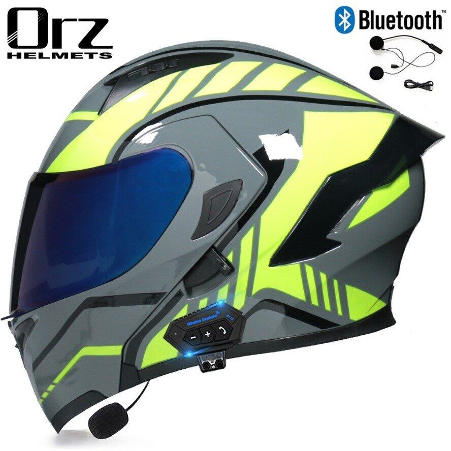 full face motorcycle helmet with built in bluetooth