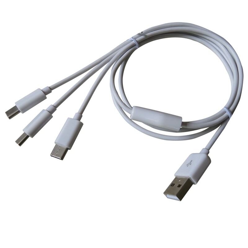 USB C Multi Charging Cable 3-in-1 Charging Cord with Type C Connectors Universal Sync Charger Adapter for Tablet Phone