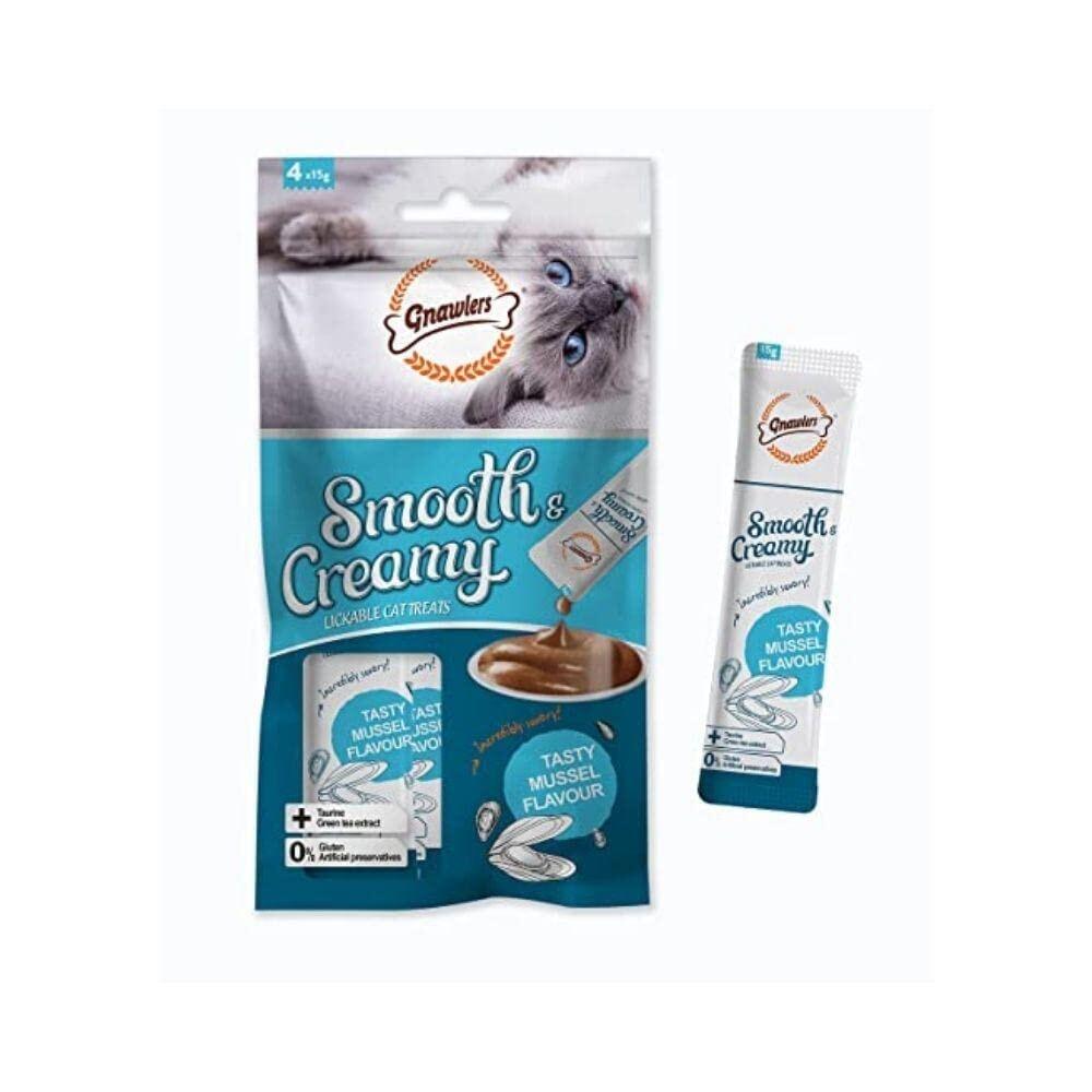 Gnawlers Smooth & Creamy Lickable Cat Treats 4 x 15g Lazada