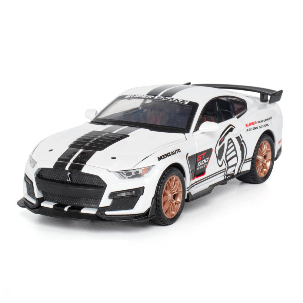 1:32 Ford Mustang Diecast Car Model Simulation GT500 Alloy Sports Cars Model for Decoration Collection Birthday Gift Kids Toys