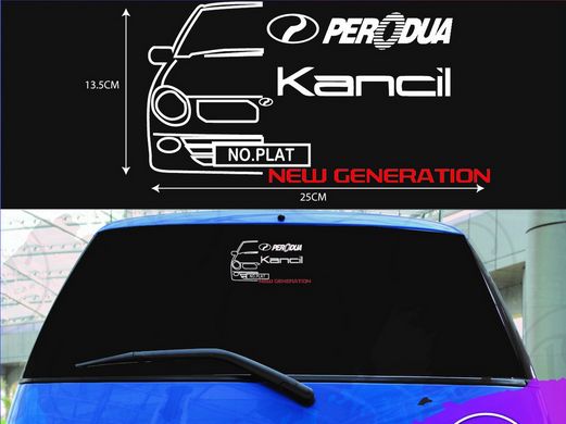 PERODUA KANCIL 660 NEW GENERATION SHAPE&WORDS HIGH GRADE Sticker (PM ME ...