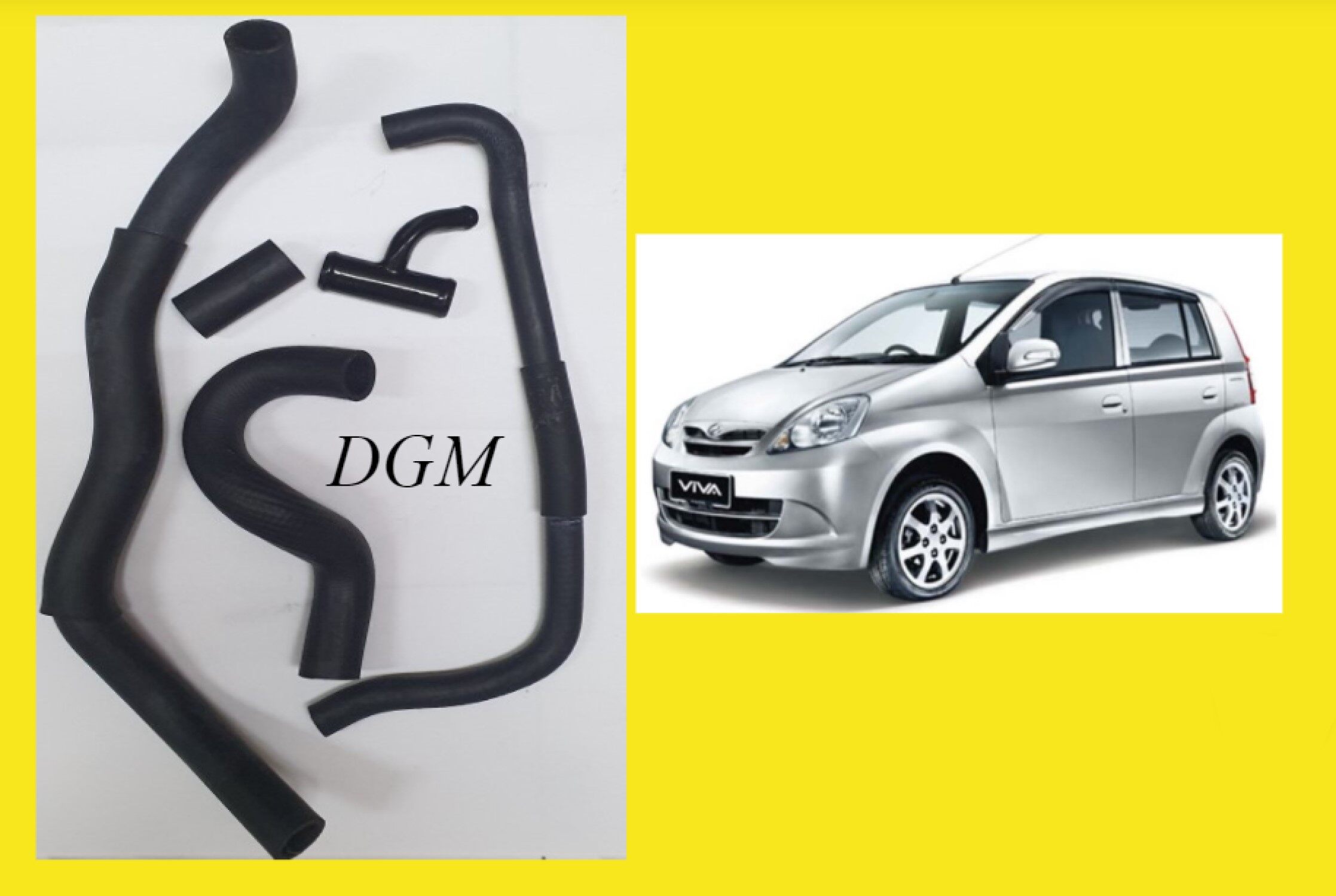 OEM Perodua Viva 660 850 1.0 D18D Radiator Top & Bottom Hose Set