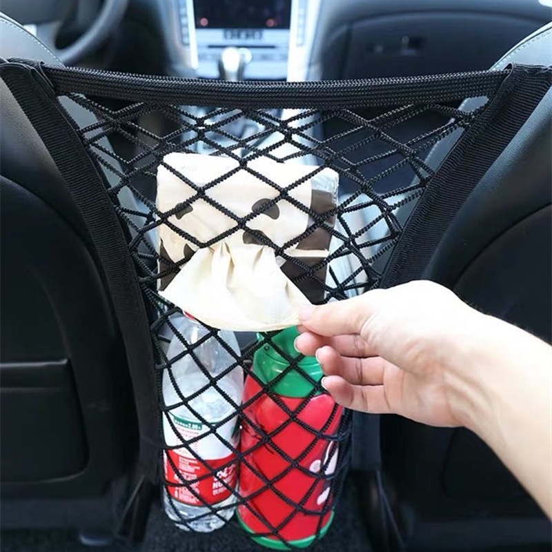 [HOT W] Car Styling Storage Elastic Net Mesh Seats Net Pocket Storage Bag Storage Net Auto Safe Driving Prevent Child Interference