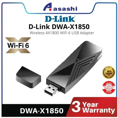 D-Link DWA-X1850 Wireless AX1800 WiFi 6 USB Adapter For PC/Laptop