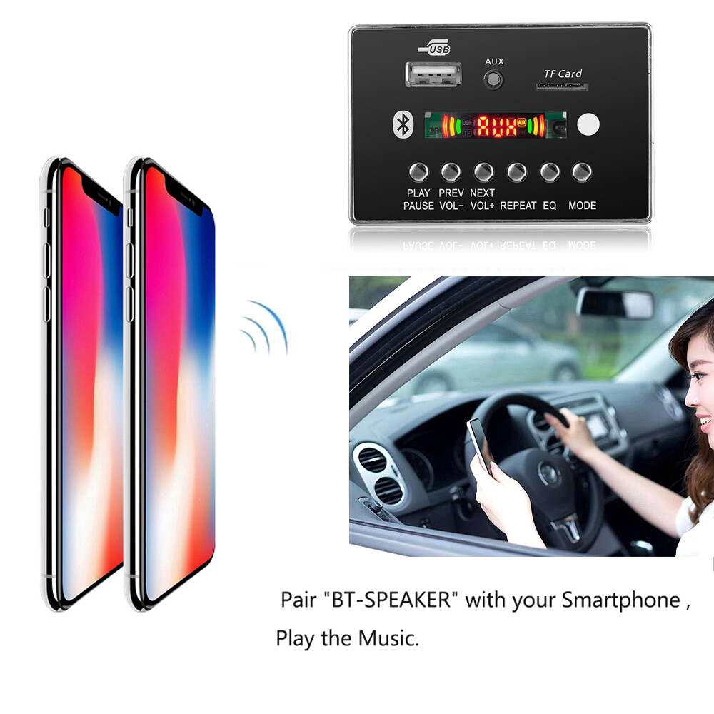 Mô-đun Giải Mã MP3 Bluetooth 5.0 Mô Đun Bảng Mạch Từ Xa USB FM 5V 12V Cho Xe Hơi Máy Phát MP3 USB WMA WAV Khe Cắm Thẻ TF
