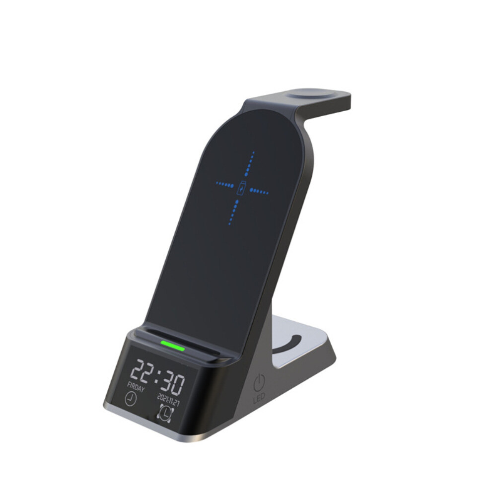 H36 Six-in-one Multi-function Alarm Clock Wireless Charger Fast Charging For Samsung Apple Watch AirPods 3 IPhone13