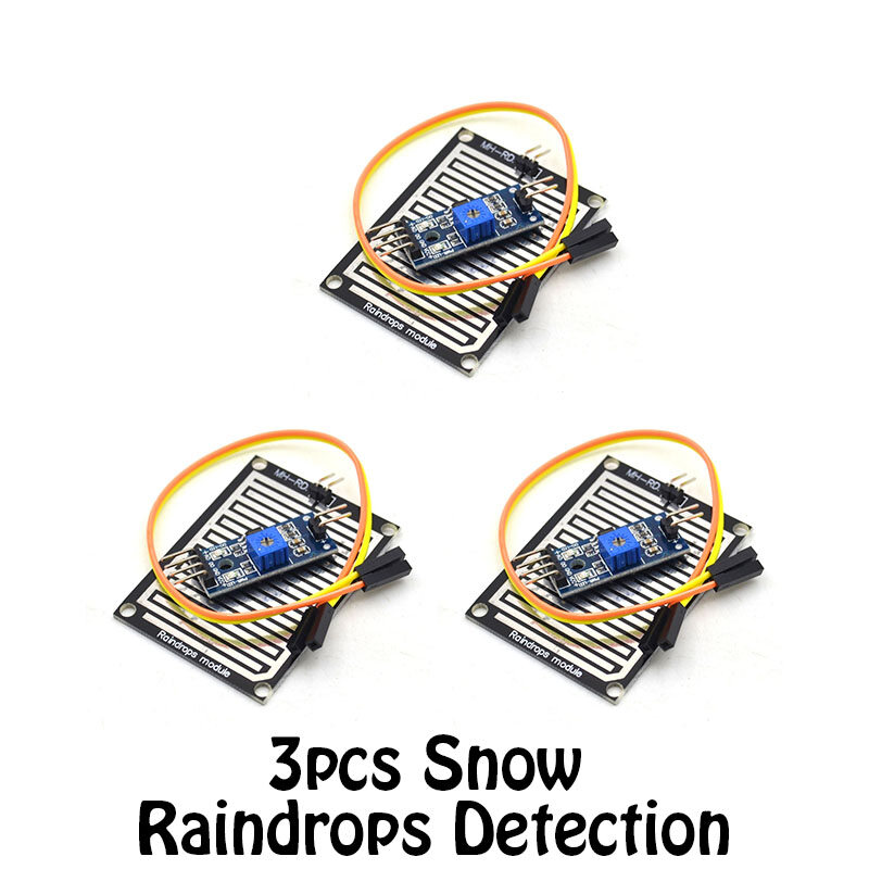 1PCS/3PCS 3.3-5V Rain Raindrops Detection Sensor Rain Module Weather Humidity Module