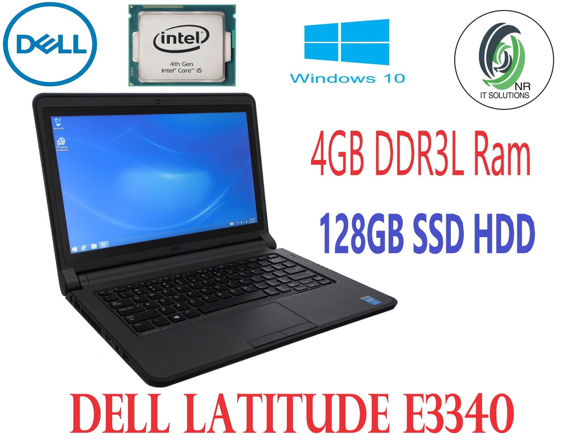 (Refurbished) Dell Latitude E3340 iNTEL Ci5 1.7GHz-4th Gen/4GB RAM /128GB SSD/ 13.3Inch/ Cam / WIn10 Malaysia