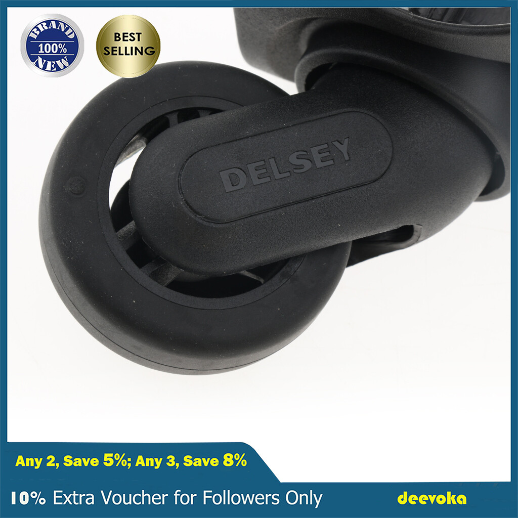Deevoka 2x Luggage Suitcase Replacement Wheels Bag Repair Mute Swivel Casters A84