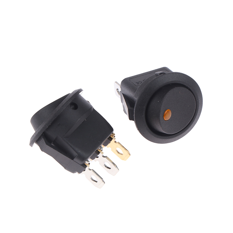 MREDL 20A 12V DC Waterproof Rocker Switch LED Dot Light Car Boat Round ON OFF Switch