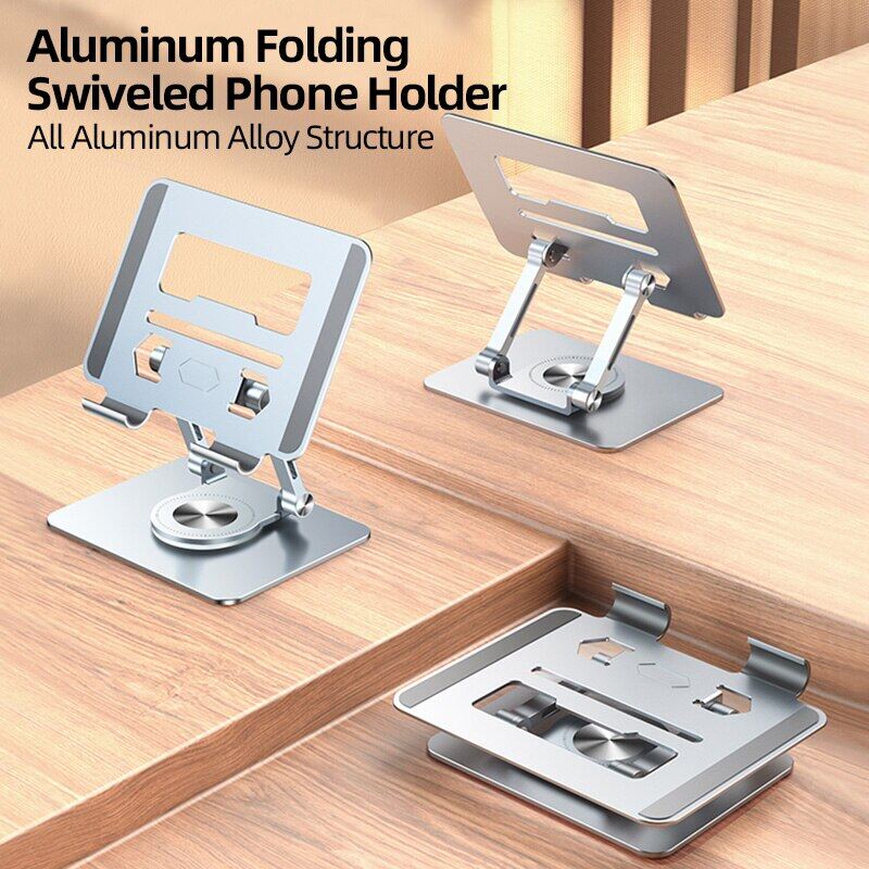 Zeallion Phổ 360 ° Rotation Tablet Đứng Cho iPad Có Thể Điều Chỉnh Có Thể Gập Lại Máy Tính Bảng Chủ Nhôm Điện Thoại Máy Tính Bảng Đứng