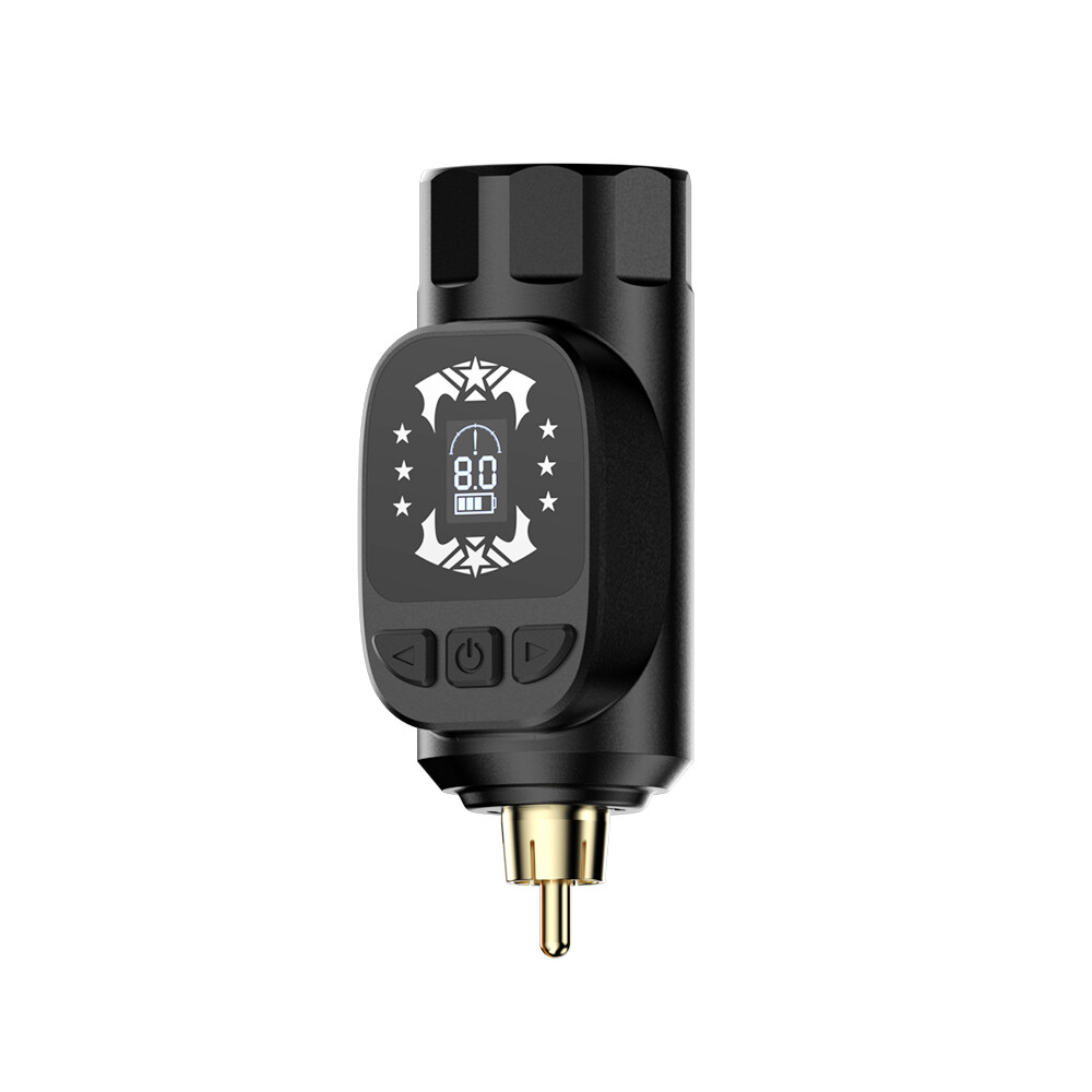 STIGMA Wireless Tattoo Power Supply RCA LCD Display Large Capacity Machine Battery Adapter