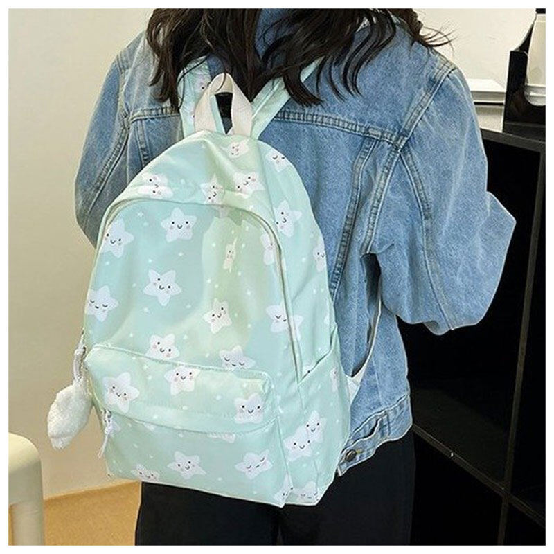 NALLCHEER student backpack junior high school computer bag Large-capacity printed graffiti backpack for college students