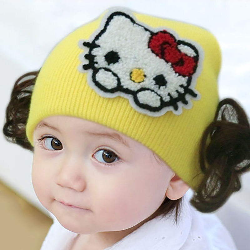Cute Cartoon Baby Hat Earmuff Knit Earmuffs Accents for Baby Girls Baby Caps Bonnet For Baby Girls EE