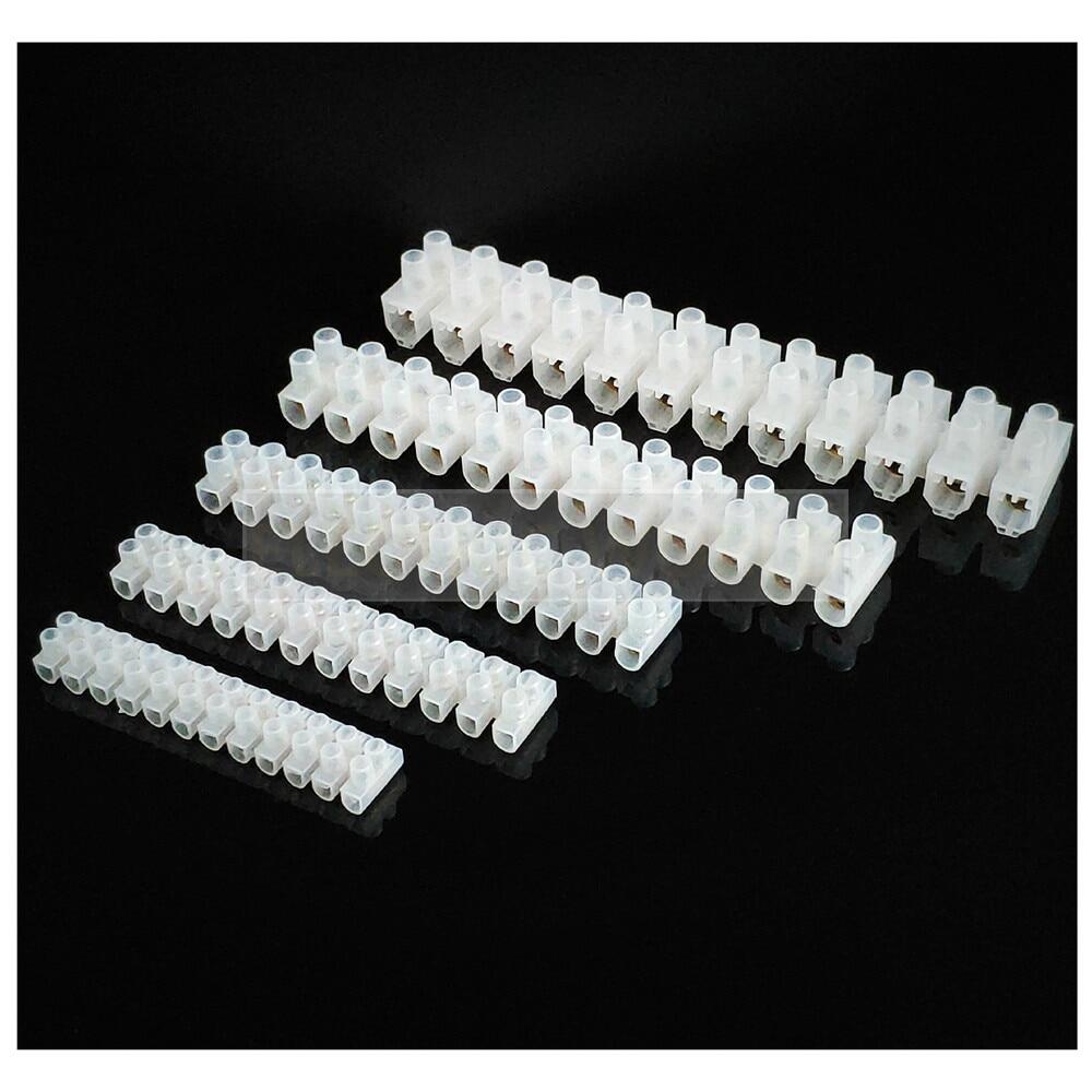 Wire Connector Dual Row 12 Positions Barrier Strip Block Terminal Plastic Electrical Connector Terminal Screw Terminal Block