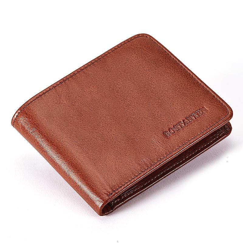Bostanten Pria Kulit Sapi Asli Dompet 2018 Baru Rfid Memblokir Multi-Kartu Slot Dengan Kotak Hadiah By Bostanten Official Store