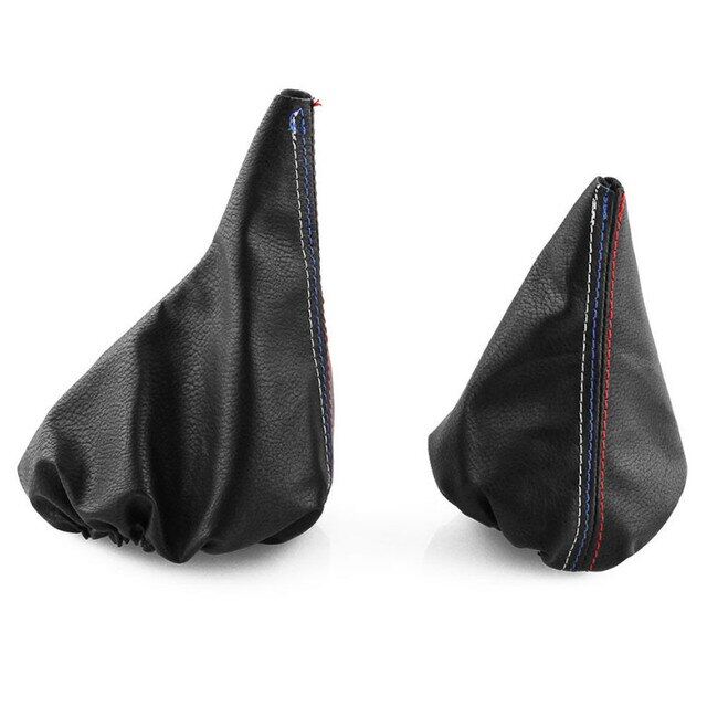 Car shift gear stick manual handbrake gaiter leather boot for bmw e46 3 series e36 m3