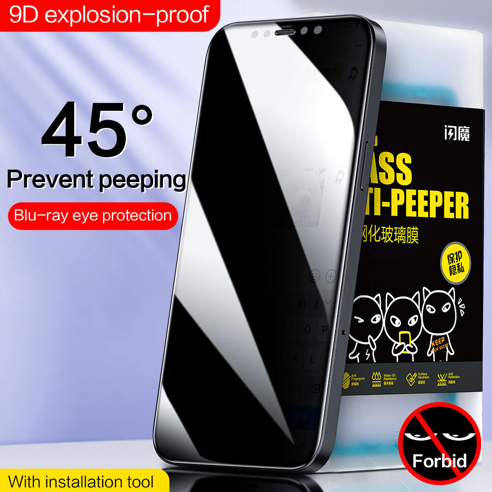 SmartDevil Privacy Screen Protector For iPhone 17 Pro max iPhone 16 Pro max iPhone 15 Pro max 14 Pro max 13 Pro max 12 Pro max 11 Pro max air 15 plus 14 plus XsMax SE iPhone 7 plus 8plus 13 mini 17e 16e Tempered Glass Film , Anti-peeping Anti-fingerprint