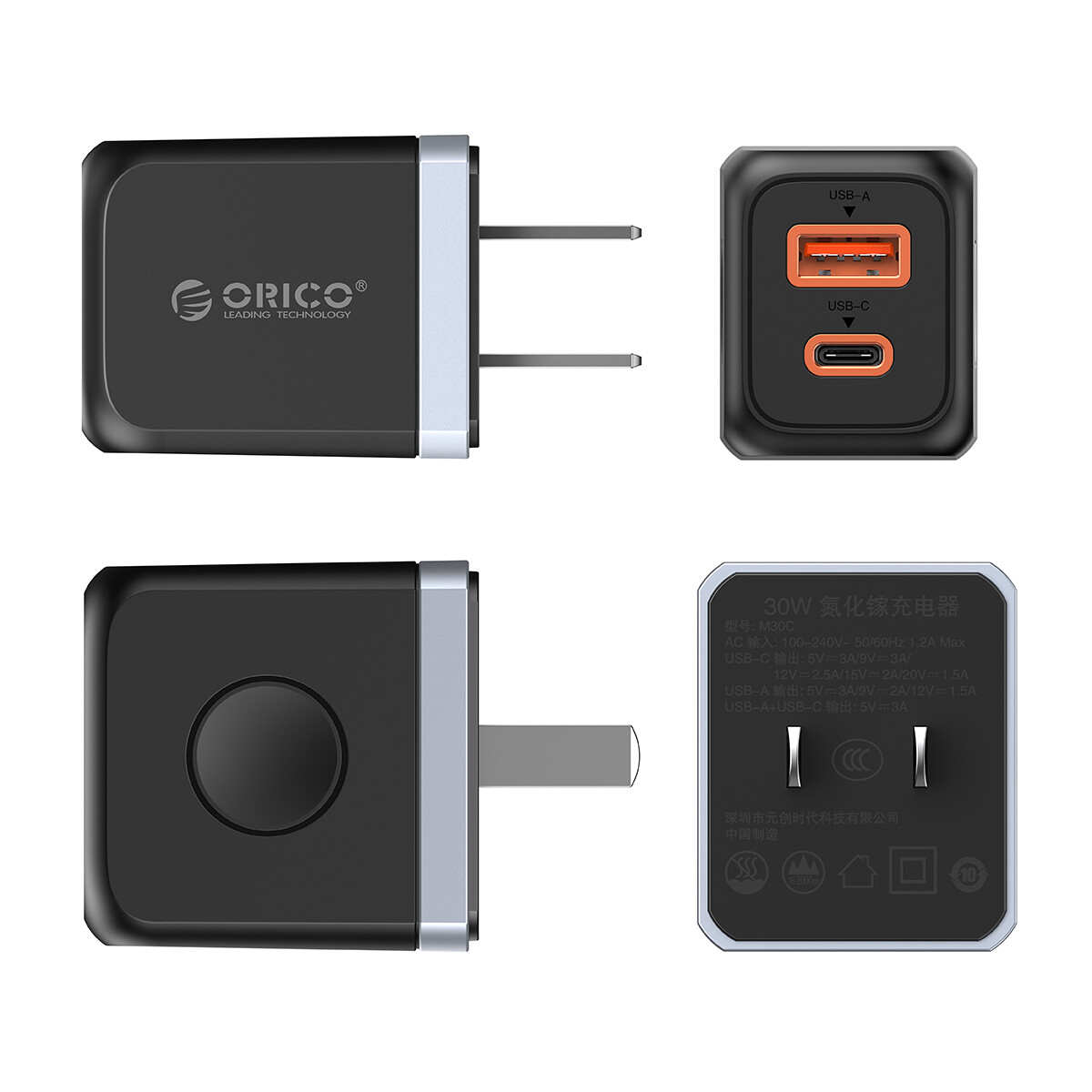 ORICO PD 30W Sạc Bộ USB C Cáp Sạc Nhanh 2.4A Sạc Nhanh Dây Đối Với iPhone iPad Type-C Bộ