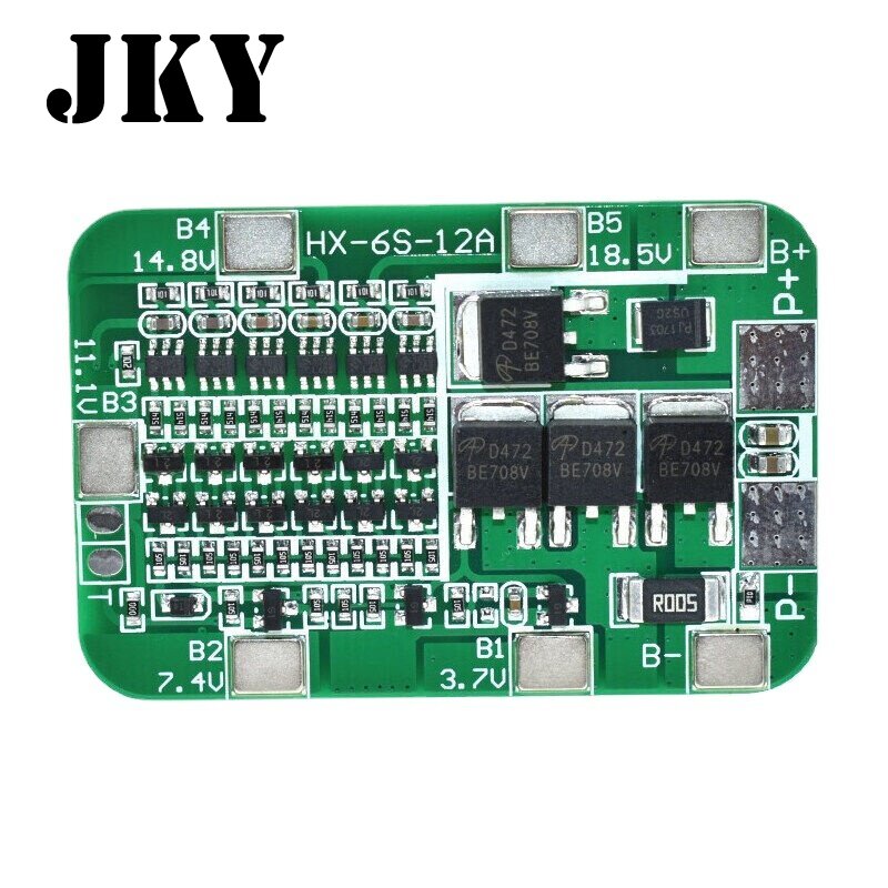 DIY Kit 6S 15A 24V PCB BMS Protection Board for 18650 Li-ion Battery Module