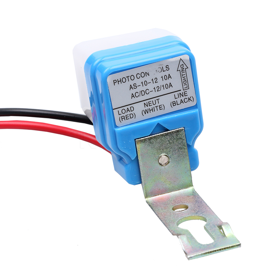 KEBIDU Cảm Biến Đèn Tự Động Bật Tắt Công Tắc Cảm Biến DC 12V 24V AC 110V 220V Công Tắc Quang Đèn Đường Photocell Công Tắc Bật Tắt Tự Động