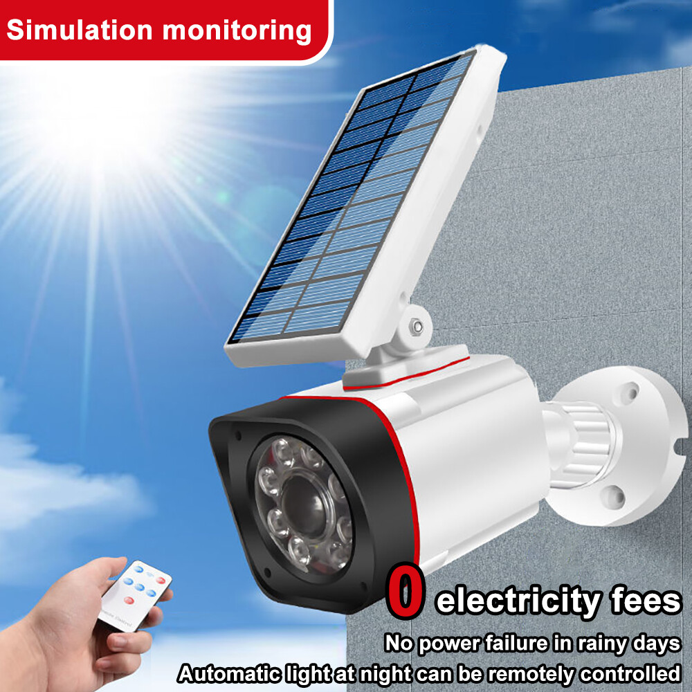 JOBOOS LED Solar Lights Motion Sensor Security Dummy Camera Wireless Outdoor Wall Light Flood Light IP65 Waterproof Led Solar Lamp