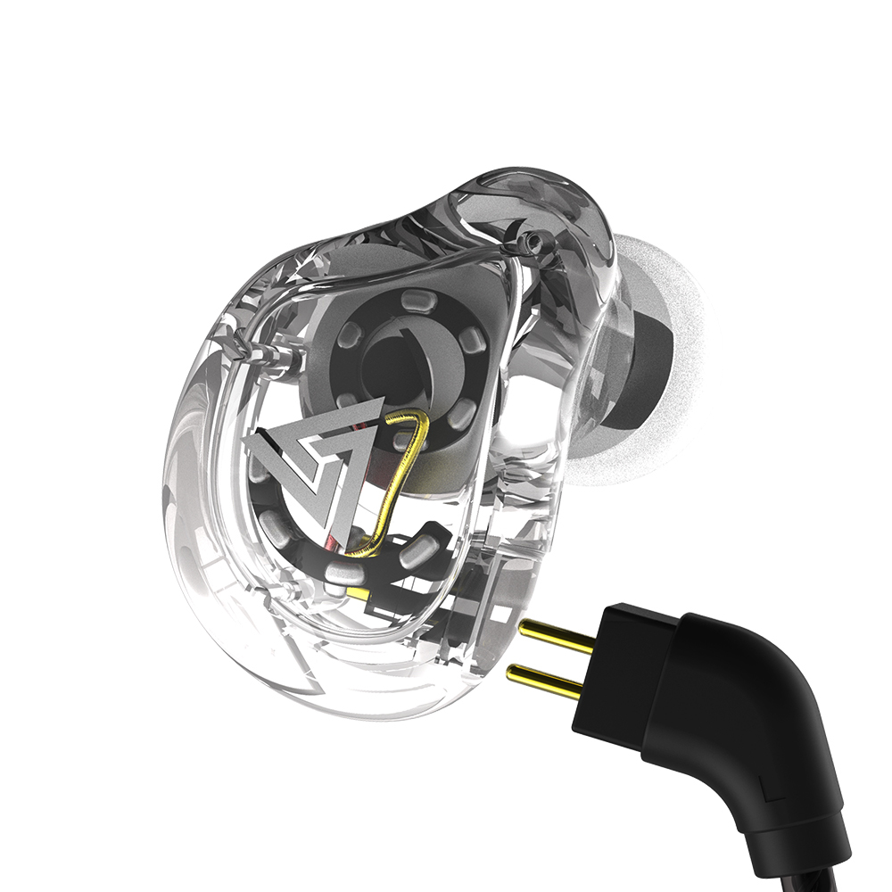 Docooler QKZ VK1 3.5mm Wired Headphones Double Moving Coil 4DD In-ear ...