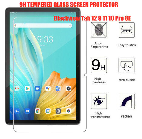 For blackview tab 18 tab 16 11'' tab 11 se 10.36'' blackview tab 15 13 12 pro tab 9 11 10 pro 8e clear tempered glass 9h ultra thin tablet front screen protector