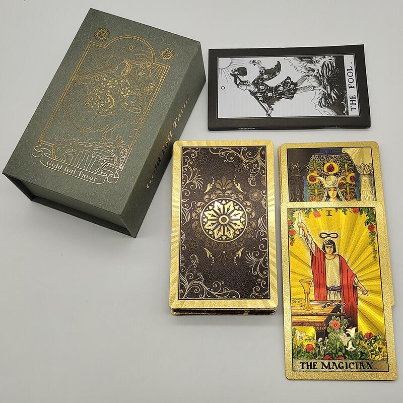 Classical Foil Waterproof Tarot Cards With Megnet Box As Special Gift