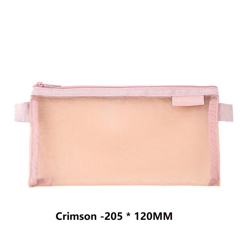 Clear Pencil Bag Mesh Stationery Holder Large Capacity Pouches Stationery Storage Transparent Mesh Pencil Case