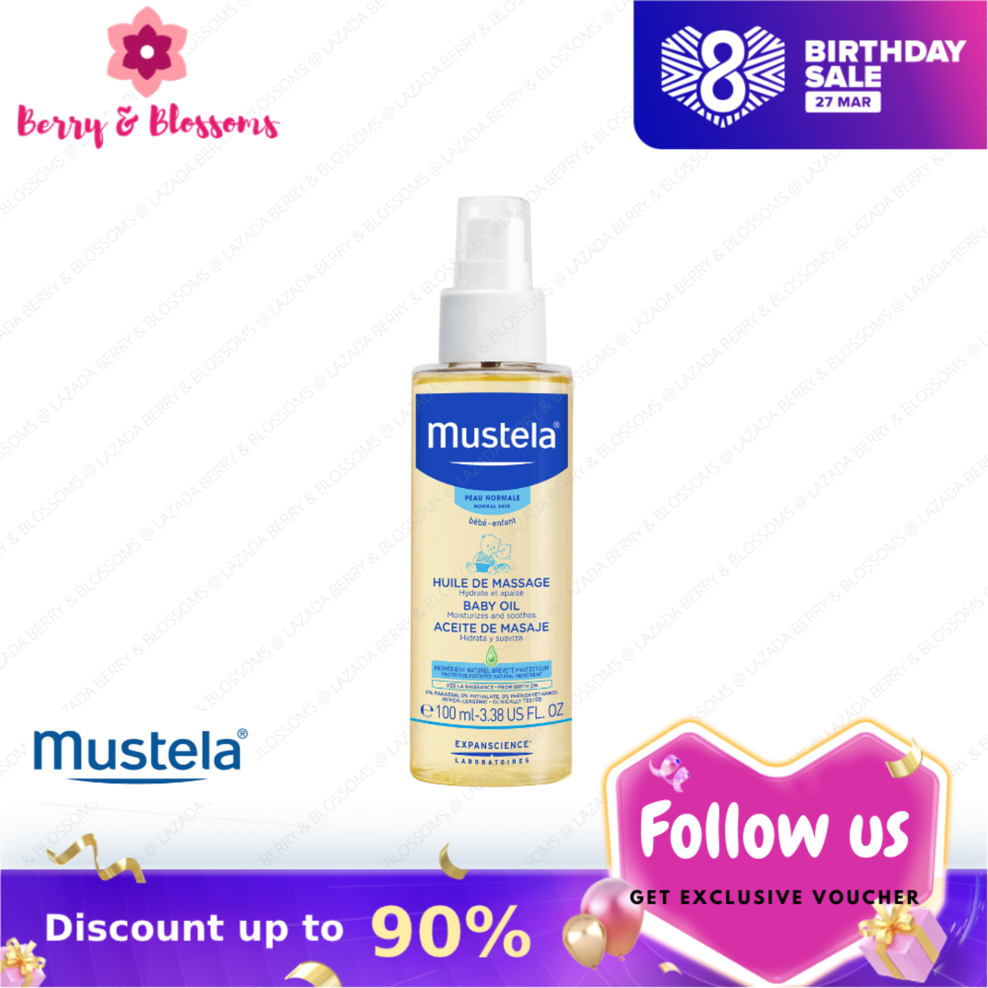 mustela massage oil 100ml