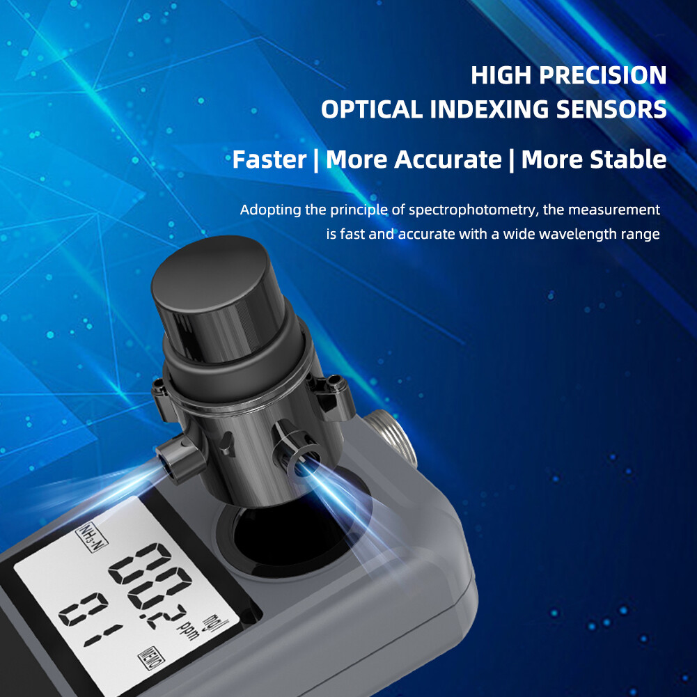 RCYAGO Multifunctional Water Quality Detector PH Meter Dissolved Oxygen Ammonia Nitrogen Nitrite Test Dissolved Cxygen Water Tester (Dissolved Oxygen+Temperature+PH+Nitrite+Ammonia Nitrogen)