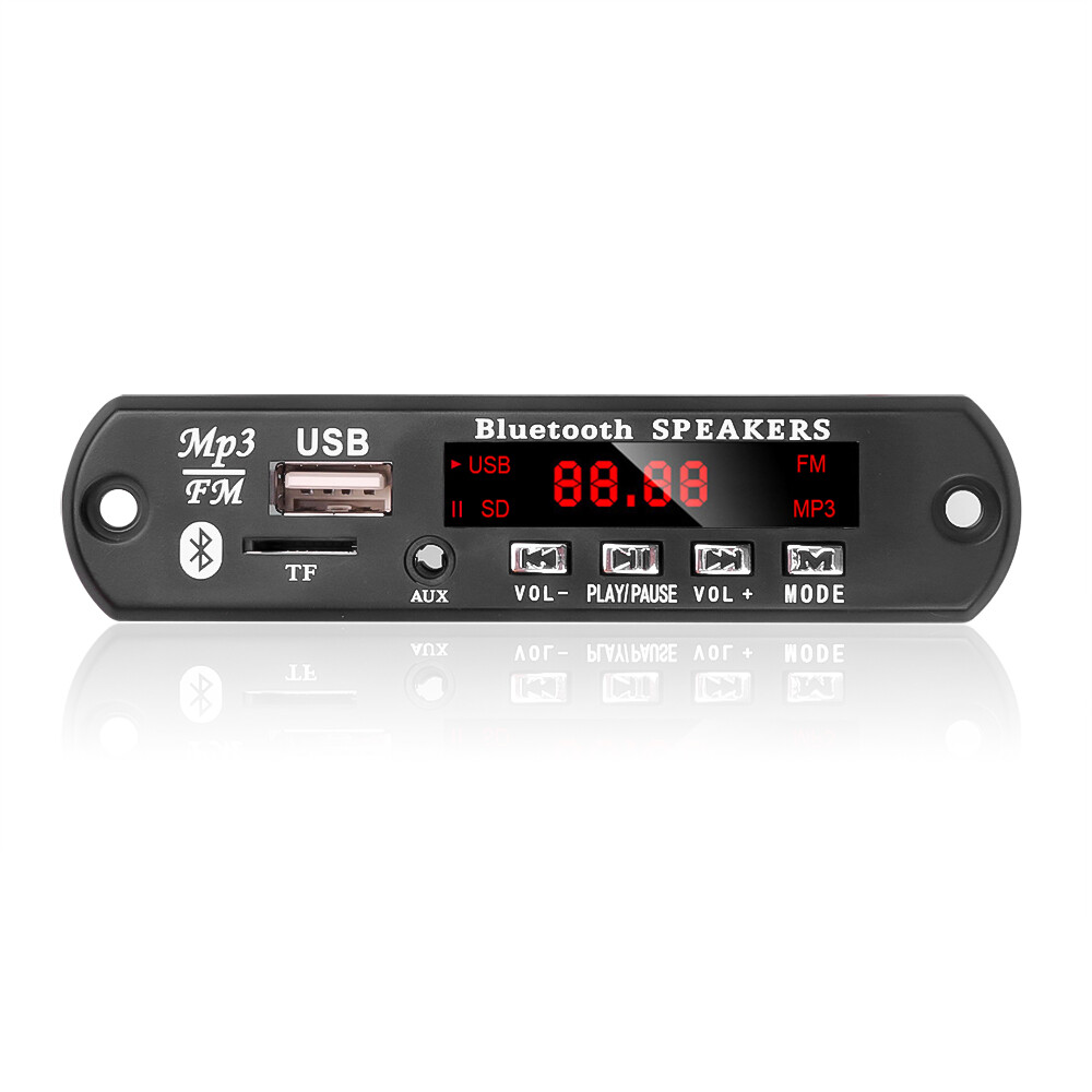 KEBIDU Bo Mạch Giải Mã Bluetooth 5.0 DC 12V Máy Phát Âm Thanh MP3 WMA Không Dây Hỗ Trợ Ghi Âm FM TF Radio Mô-đun Giải Mã Đầu Vào Đầu Vào AUX