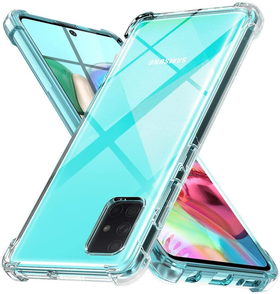 For Samsung Galaxy A71 Case, [Military Protection] [Lightweight] with Shock Absorbent Soft TPU Bumper Clear Shockproof Protective Phone Casing Back Cover for Samsung A71 SM-A715F