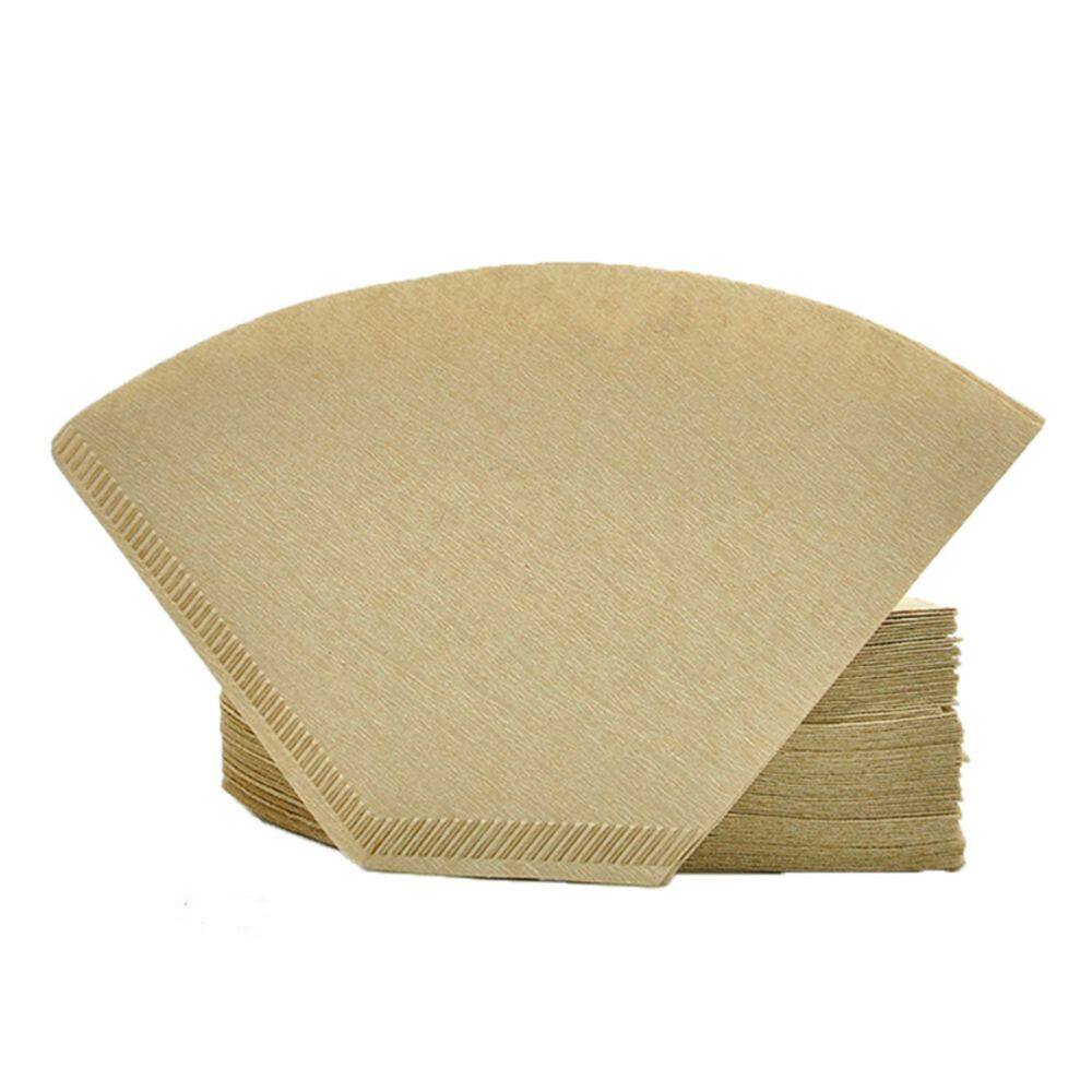 INAPO "V" Shape Wooden Unbleached Coffee Maker Accessories Eco-friendly Coffee Machine Hand Drip Paper Coffee Filter Filter Paper Filter Bag