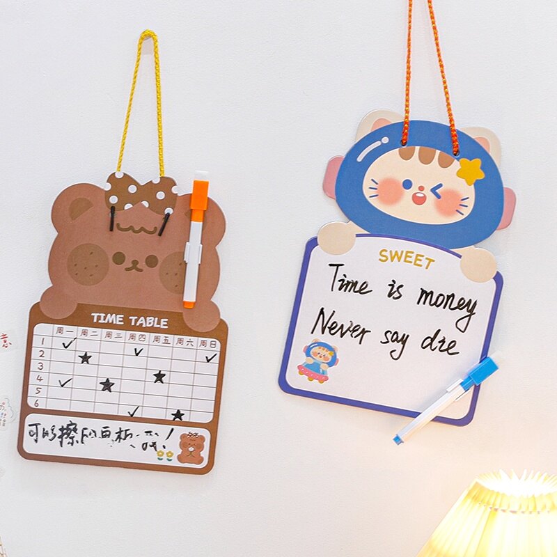 Phim hoạt hình sáng tạo bảng trắng sinh viên đa chức năng treo bảng viết với Bộ bút lông