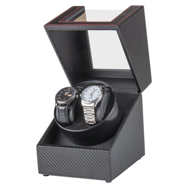 2 Watch Winders For Automatic Watches Usb Power Used Globally Mute Mabuchi Motor Mechanical Watch Rotate Stand Box Carbon Fiber