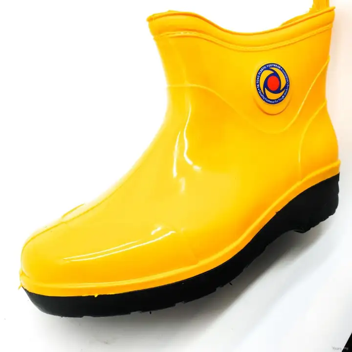Ready Stock Kaakeekuu High Quality Rubber Rain Boot Yellow Kasut Boot Getah Pvc Kuning Lazada