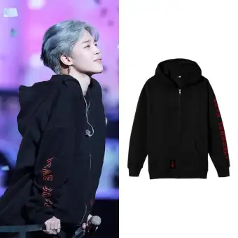 bts official zip up hoodie