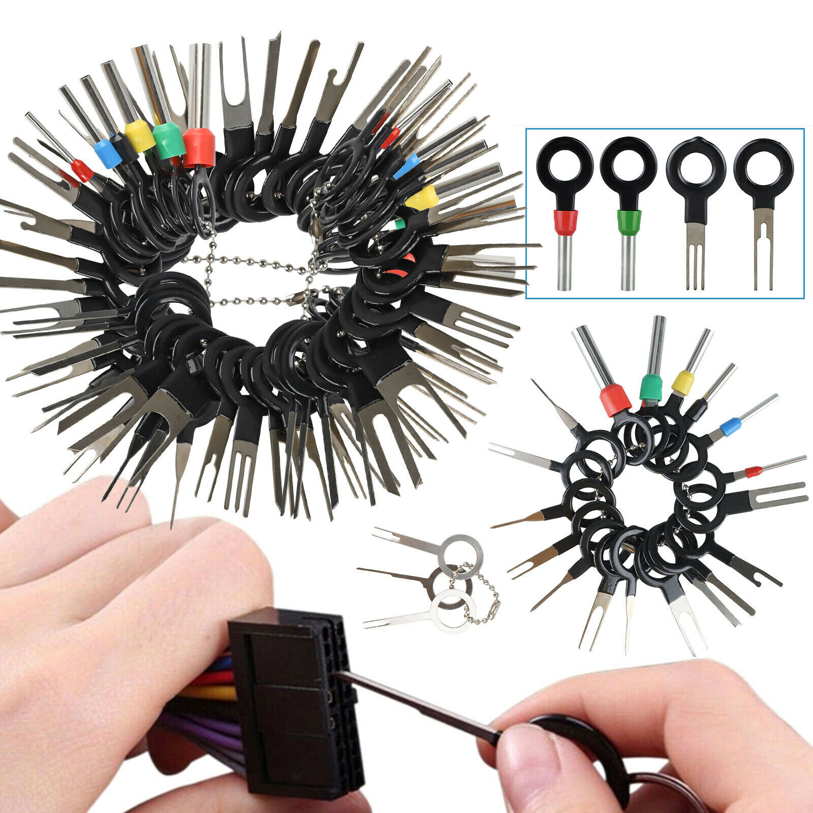 KKmoon 39Pcs Wire Terminal Removal Tool Car Electrical Wiring Crimp Connector Pin Kit