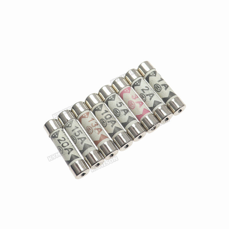 20pcs/lot Ceramic fuse for multimeter 6mm×25mm BS1362 Filling sand Riot Ceramic fuse 6*25mm Fuse 250V 1A 2A 3A 5A 10A 13A 15A 20A
