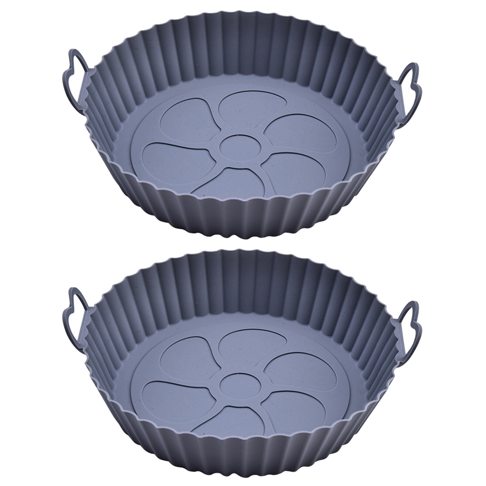 2Pcs Silicone Fryer Liners Easy to Clean High Side Design No Oil Leakage for Fryer Baskets Oven Accessories High Side Design,